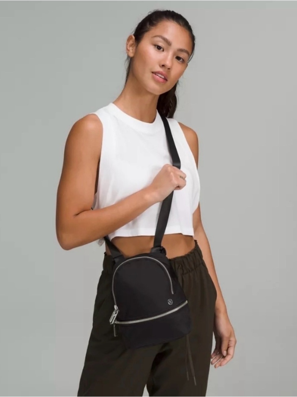lululemon athletica Black Mini Backpack Crossbody